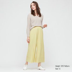 CHIFFON PLEATED SKIRT PANTS XL